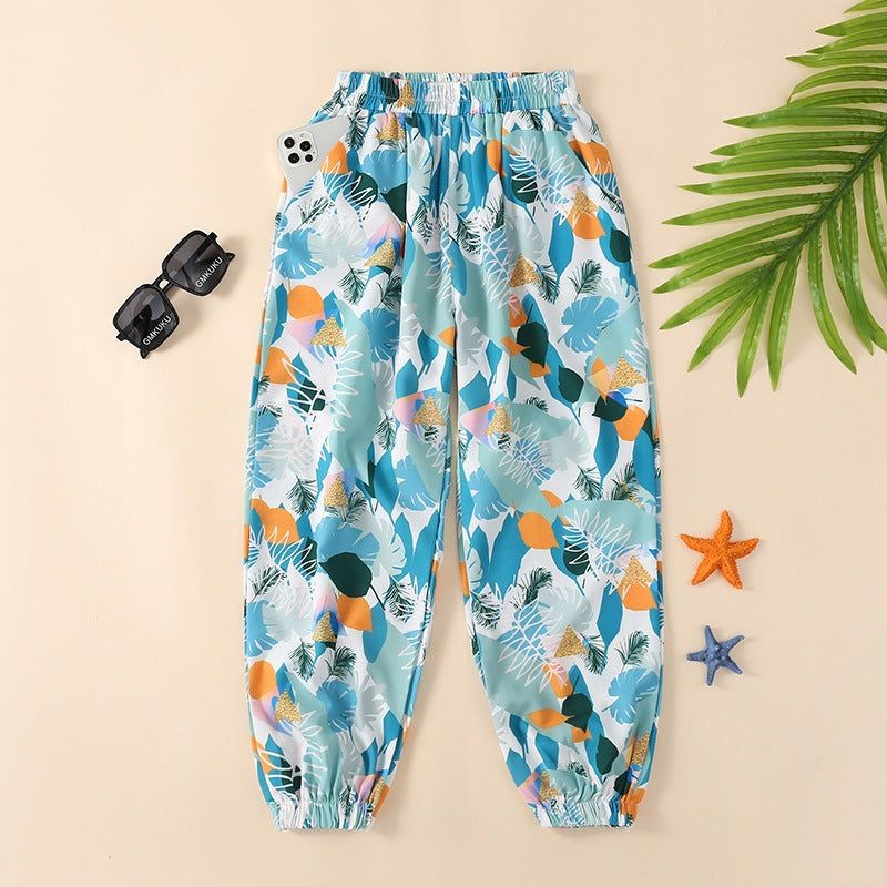 Summer Beach Suit Style Dress Casual Short Parent-child Outfit