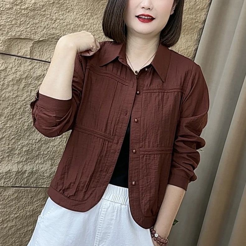 Sleeve Shirt Temperament Casual Loose Slimming Blouse