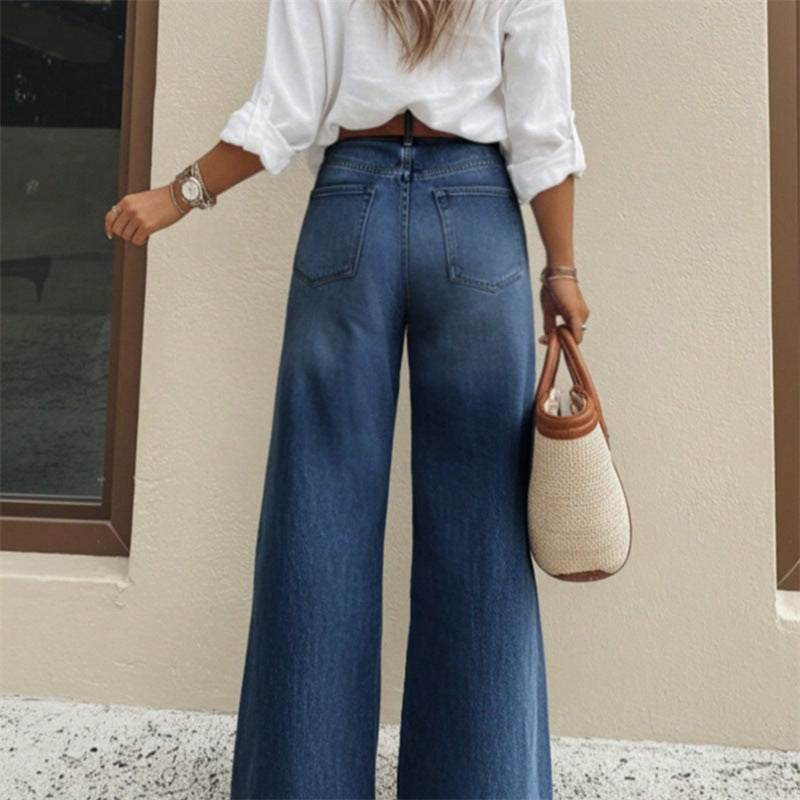 Women's American Bell-bottoms Stretch Loose High Waist Slimming Women's Jeans