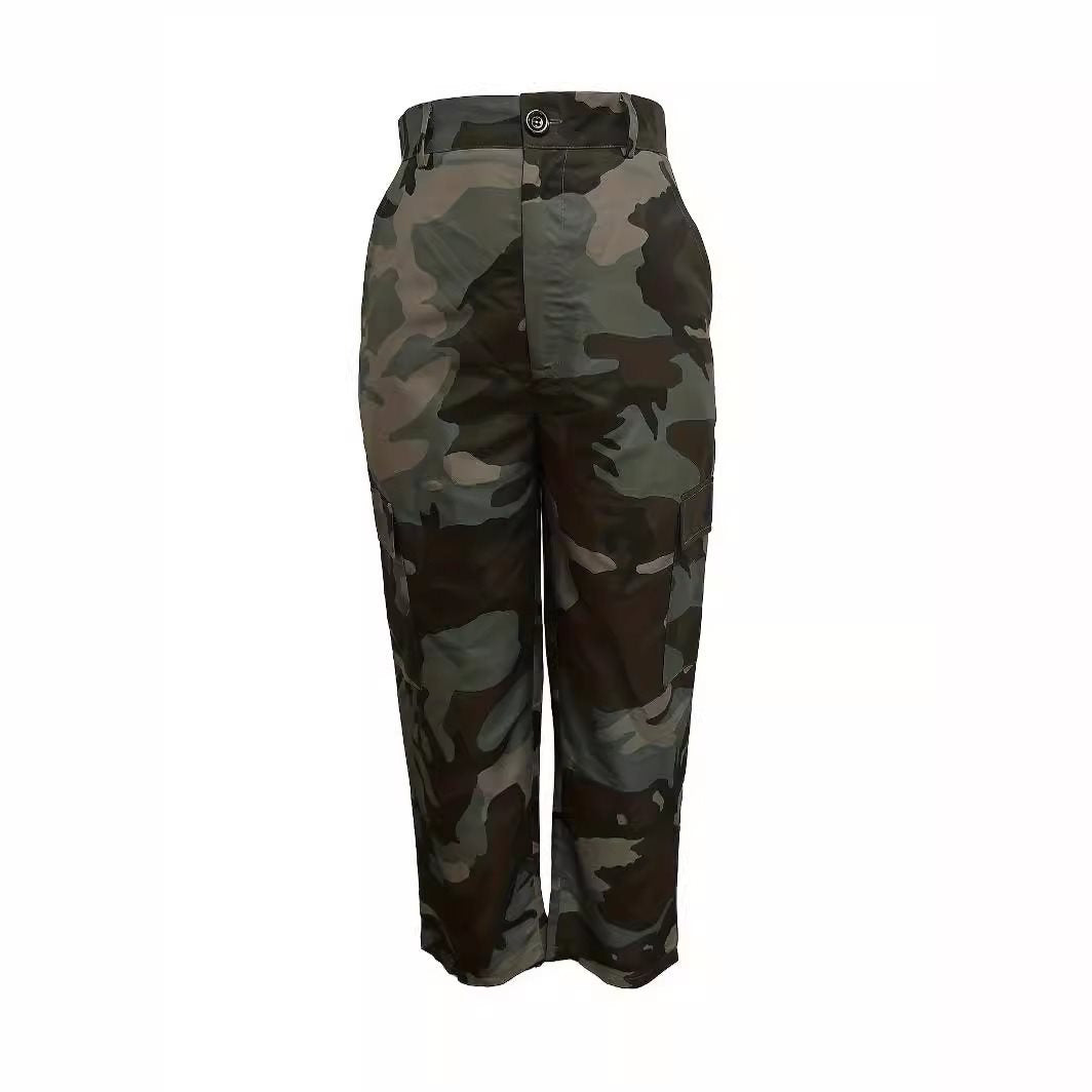 Women's Stylish Camouflage Street Cool Overalls Trousers Casual Pants
