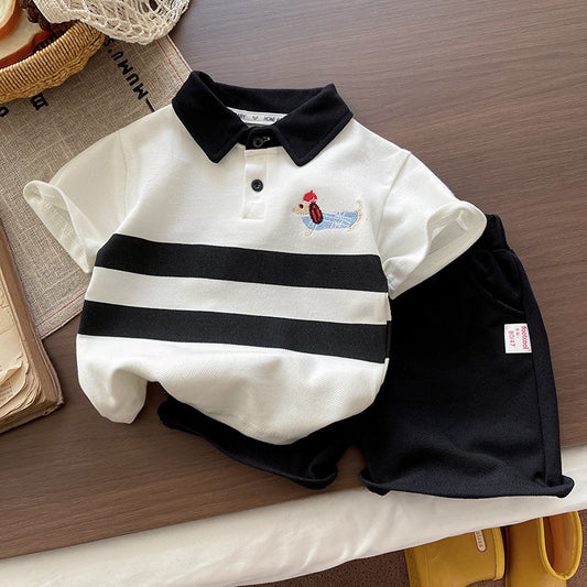 Children's Sleeve T-shirt Summer Clothes Clothing Two-piece Children's Suit