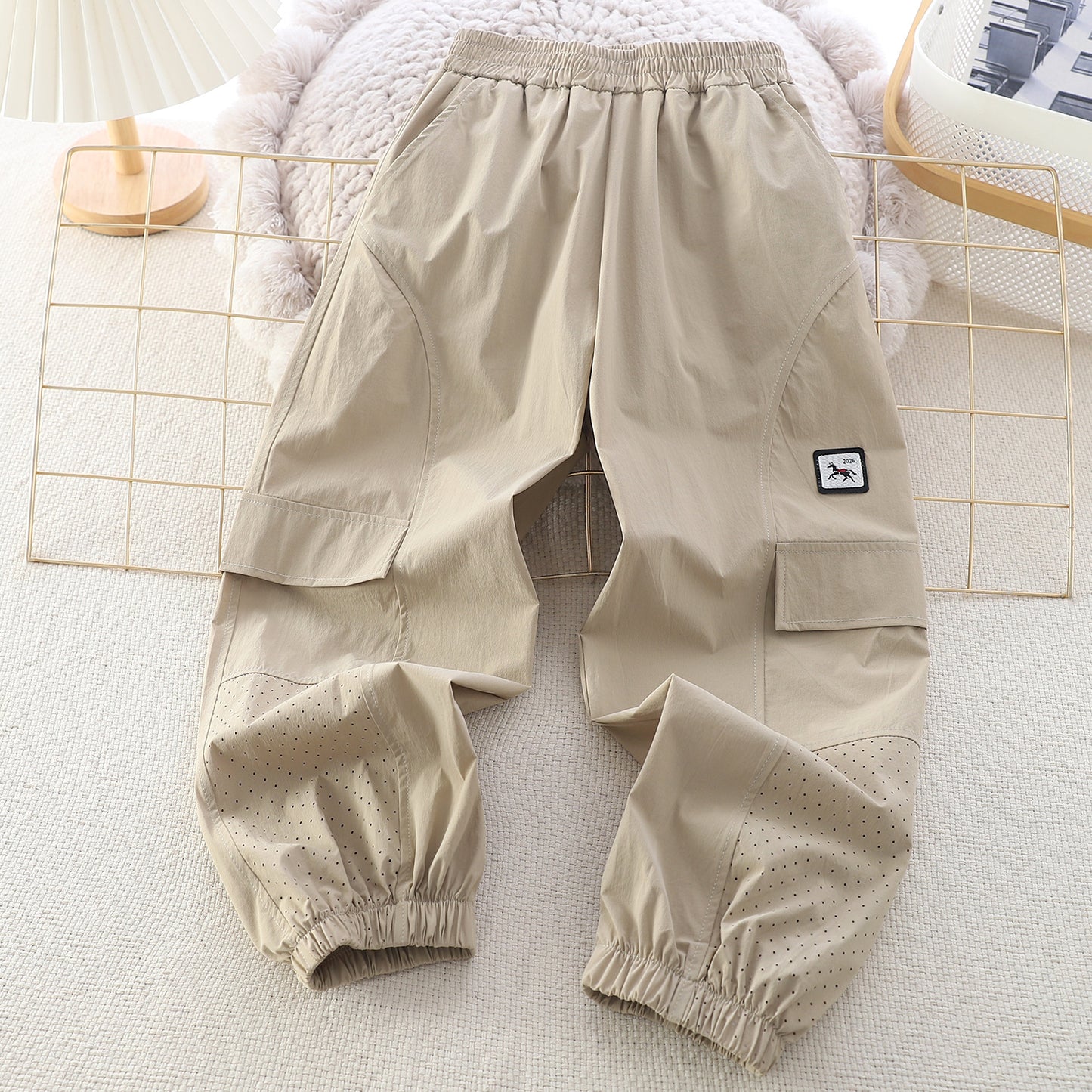 Children's Woven Casual Letters Korean Style Trousers Children's Pants