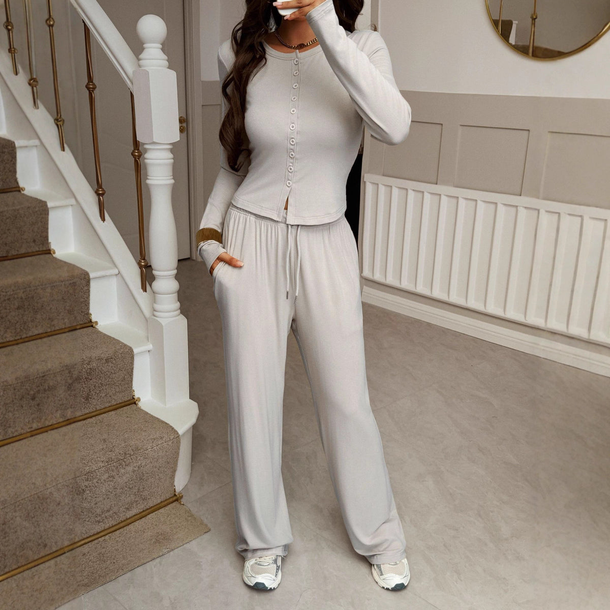 Glamorous Women's Vacation Style Shirt Two-piece Fashion Casual Suit
