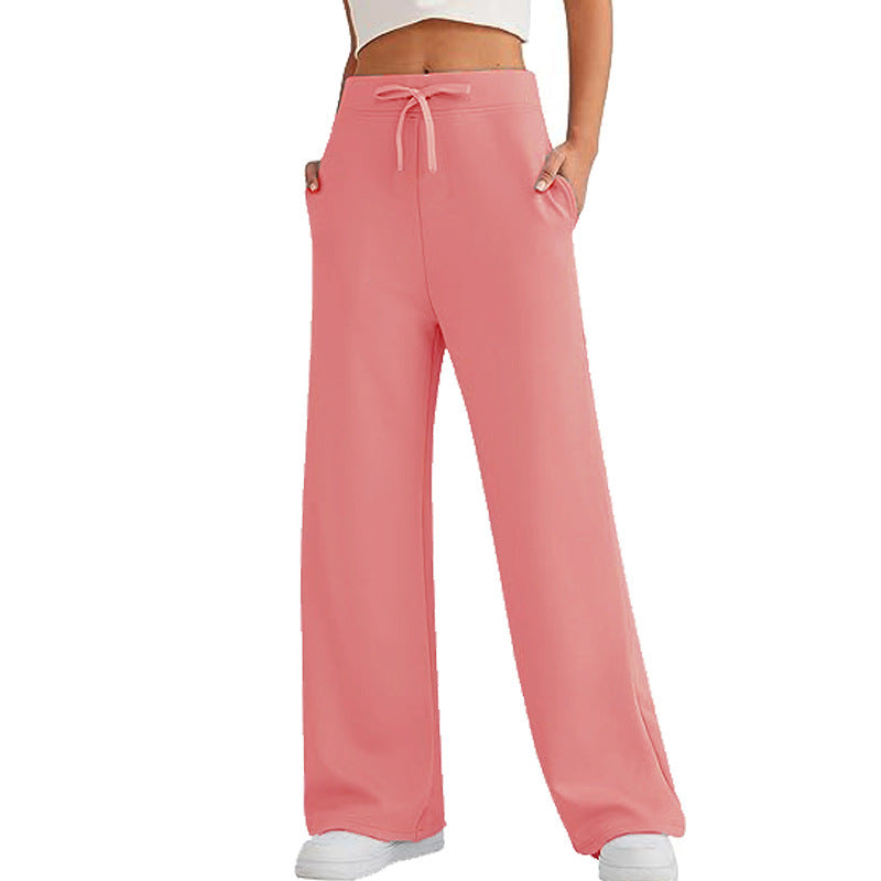 Women's Temperament Wild High Waist Loose Leisure Sports Casual Pants