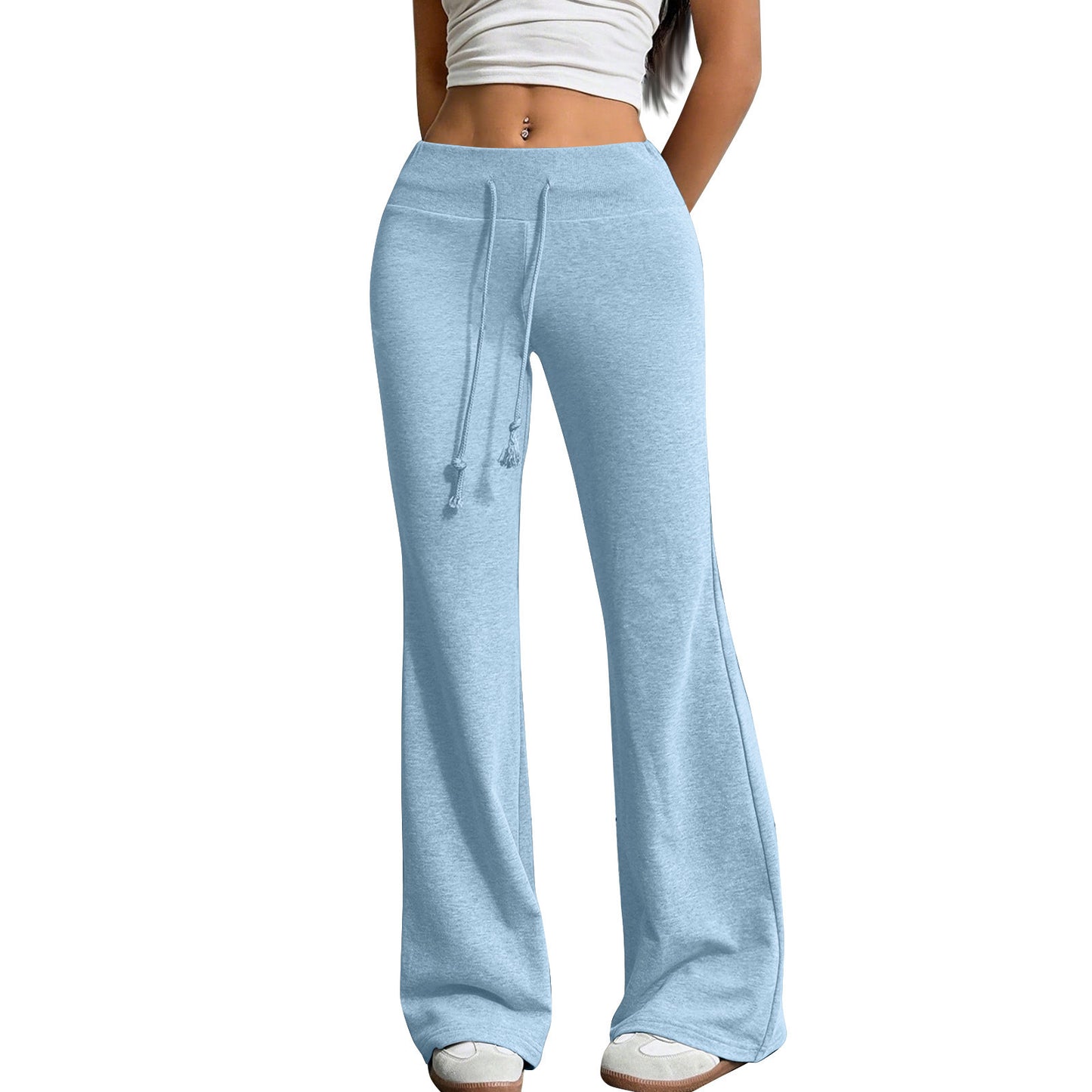 Women's Source Autumn Fashion Drawstring High Waist Leisure Horn Casual Pants