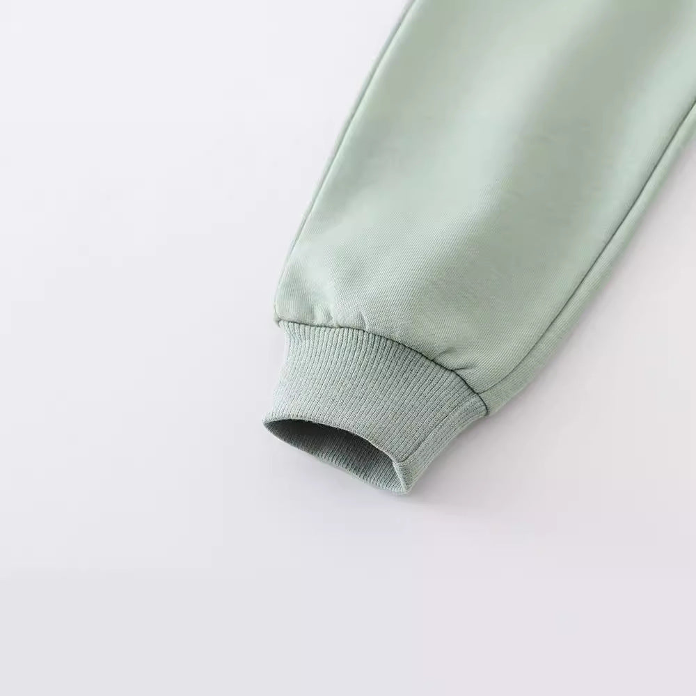 Children's Pure Color Cotton Clothing Long Children's Pants
