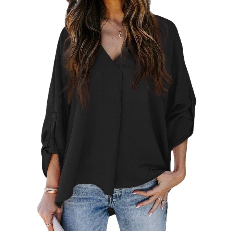 Women's Sexy Loose Oversized Versatile Casual Lace Shirt, Chiffon Shirt
