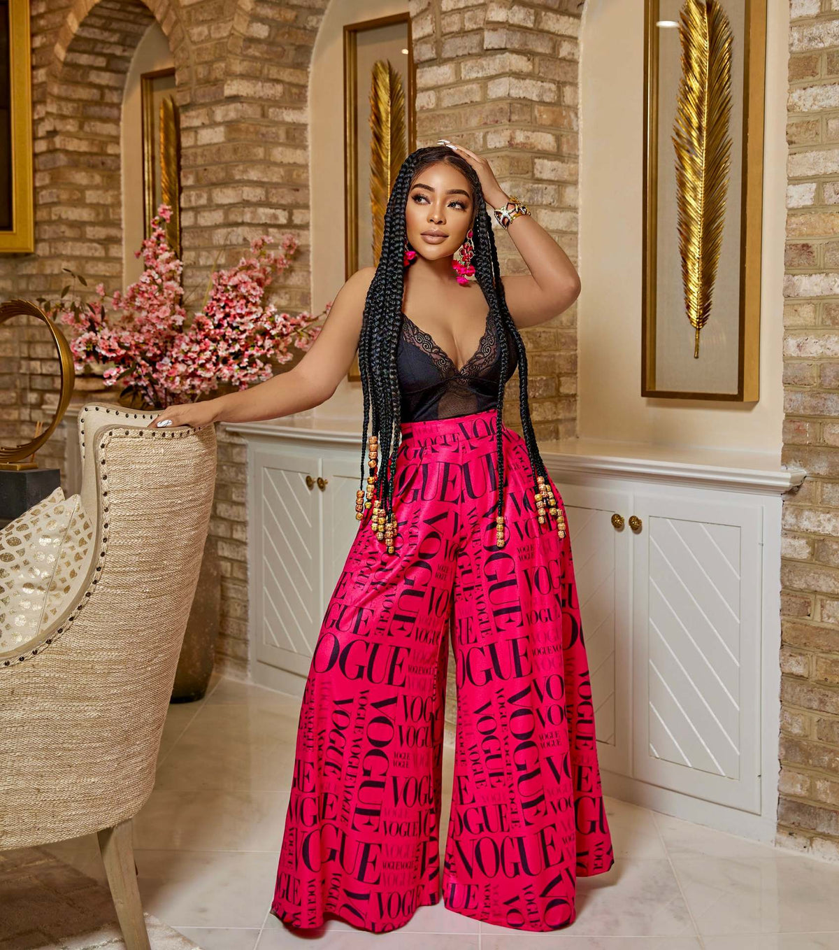 Creative Glamorous Innovative Women's Printed Trousers Clothing