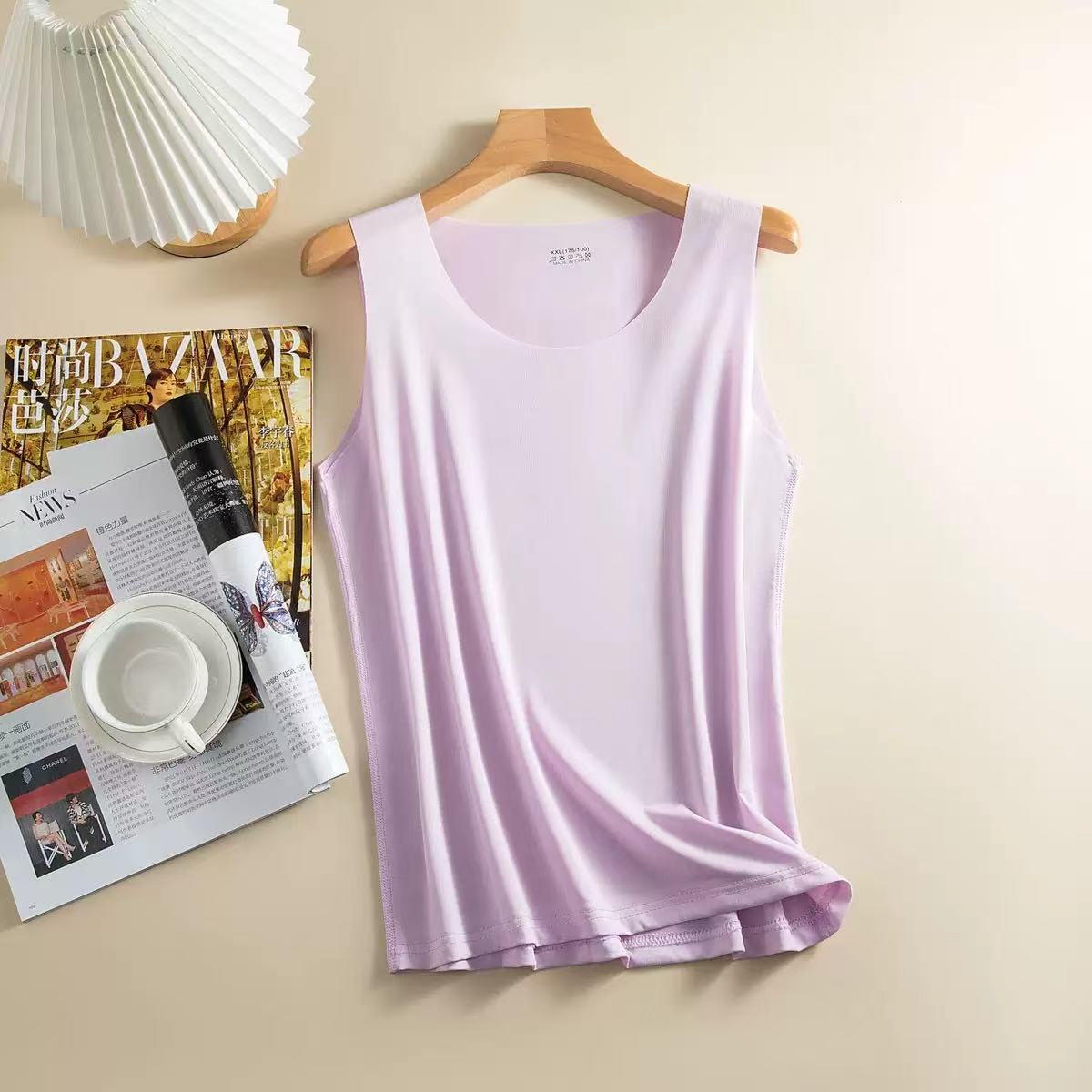 Women's Seamless Ice Silk Underwear Female Korean Style Slimming Blouses