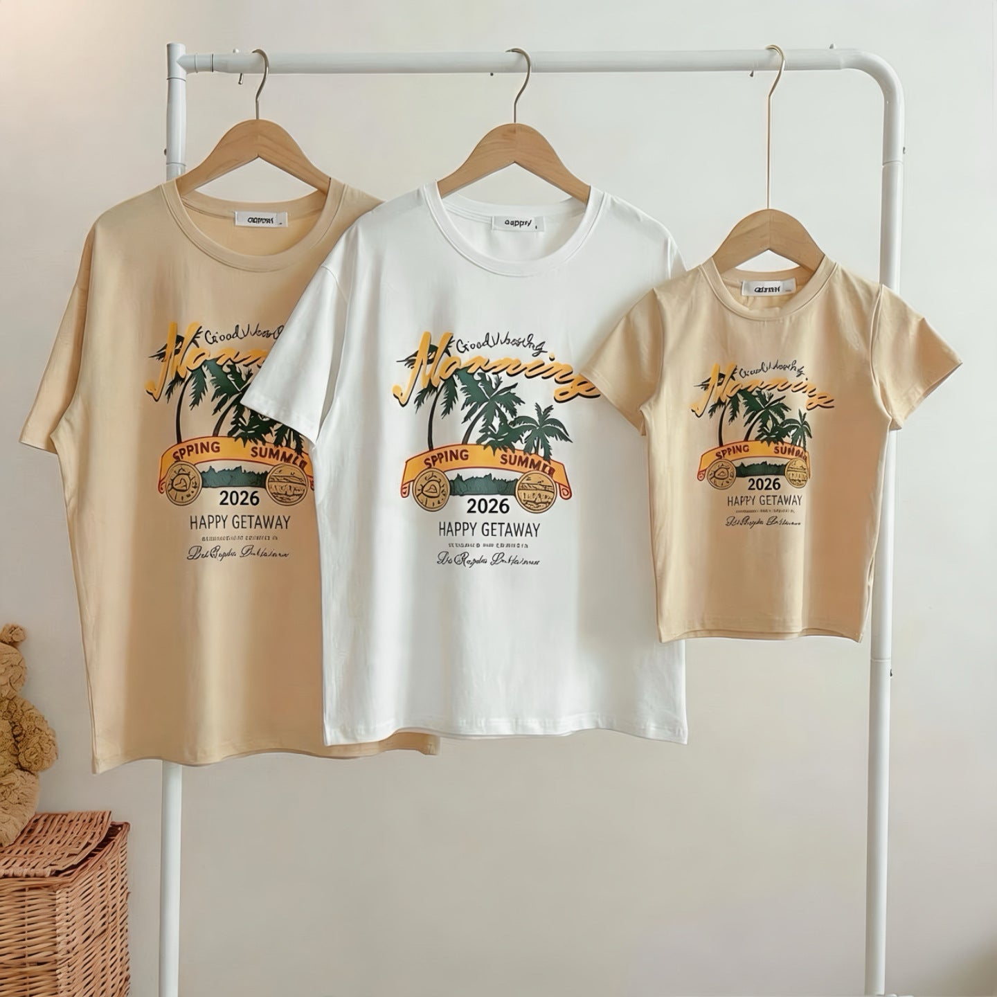 Different Family Three Pack T-shirt Summer Printed Parent-child Outfit