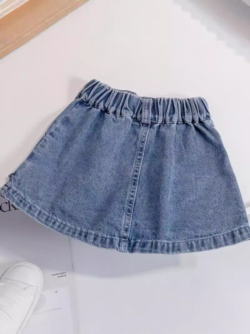Children's Clothing Denim Skirt Korean Versatile Short Children's Pants