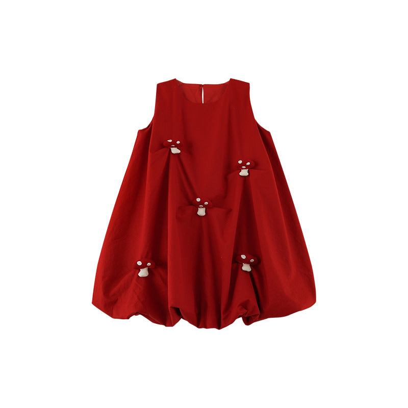 Children's Cotton Three-dimensional Doll Bud Skirt Summer Cute Cool Children's Dress