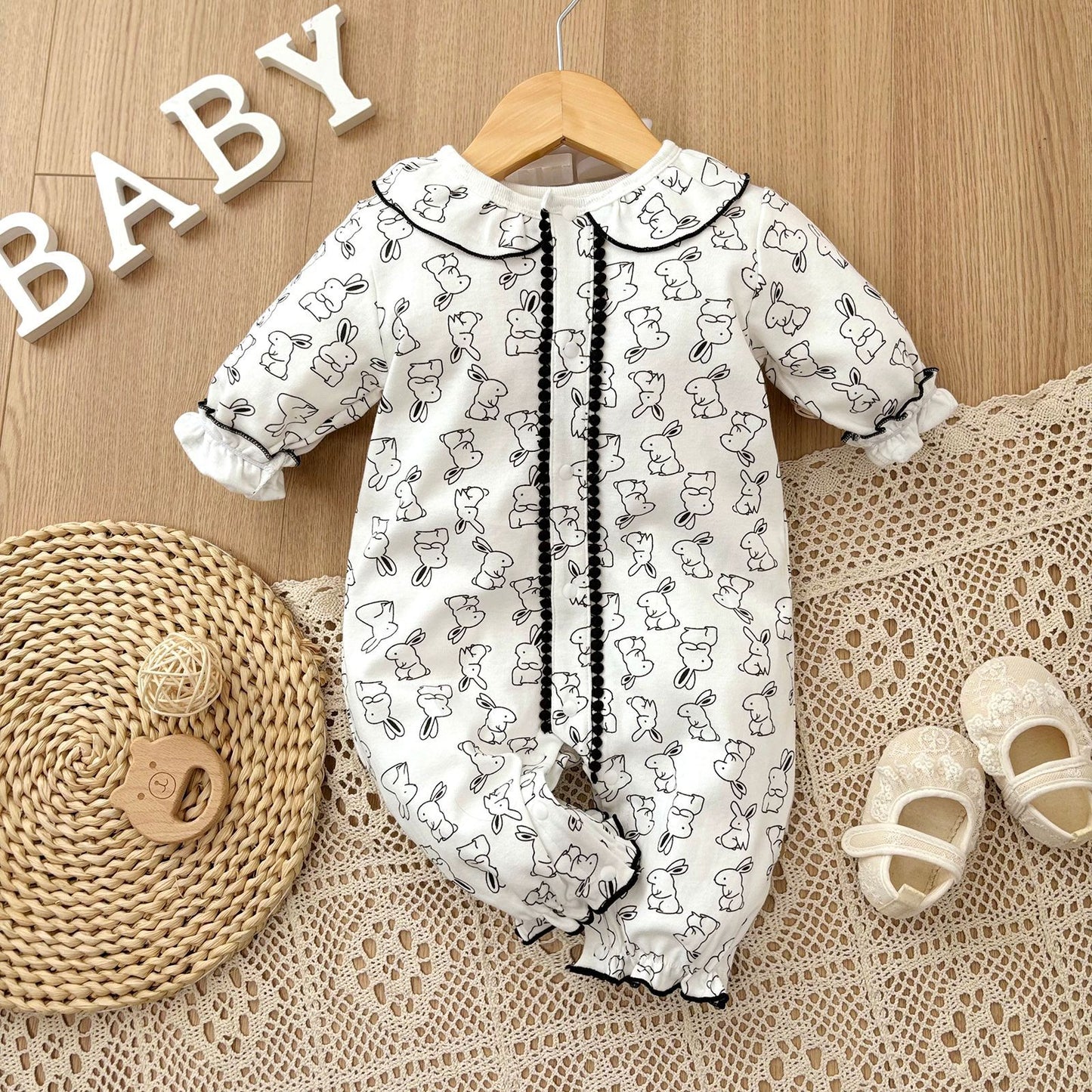 Foot Uncovered Clothing Rompers Jumpsuit Romper Carrot Rabbit Jumpsuit, Climbing Suit