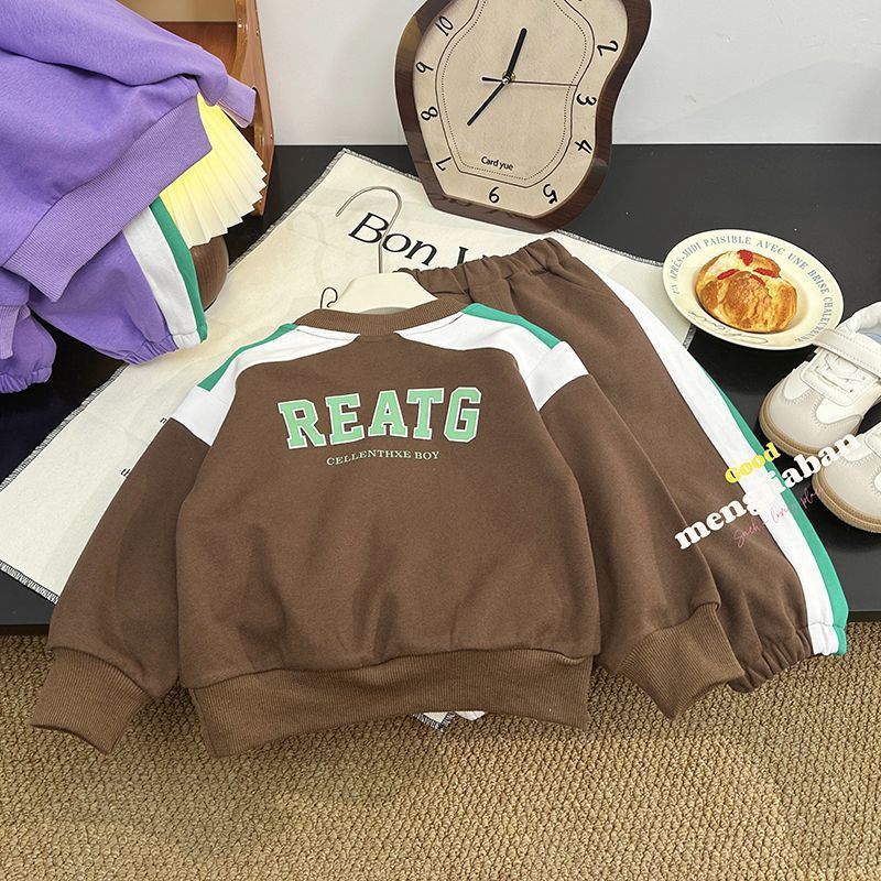 Children's Clothing Boys Autumn Fashion Fashionable Sports Long-sleeved Sweater Children's Suit