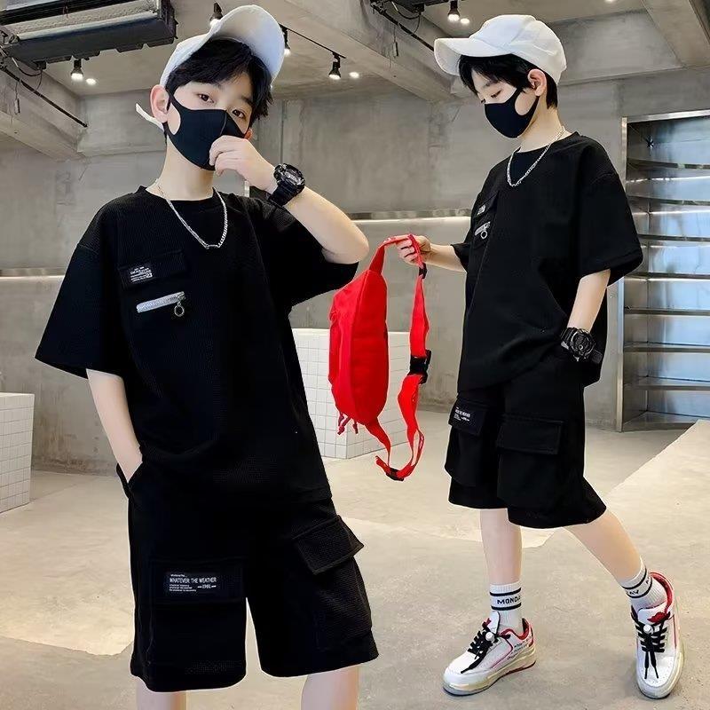 Children's Boys Summer Sports Middle Big Thin Cool Handsome Children's Suit