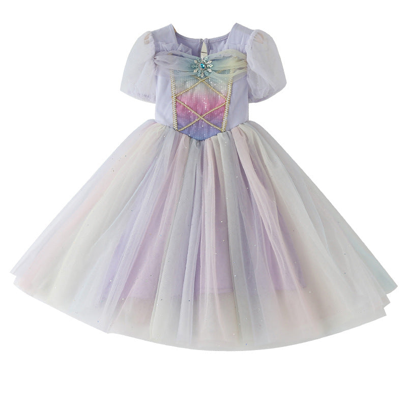 Children's Princess Clothing My Little Pony Western Style Rainbow Wings Thin Children's Dress