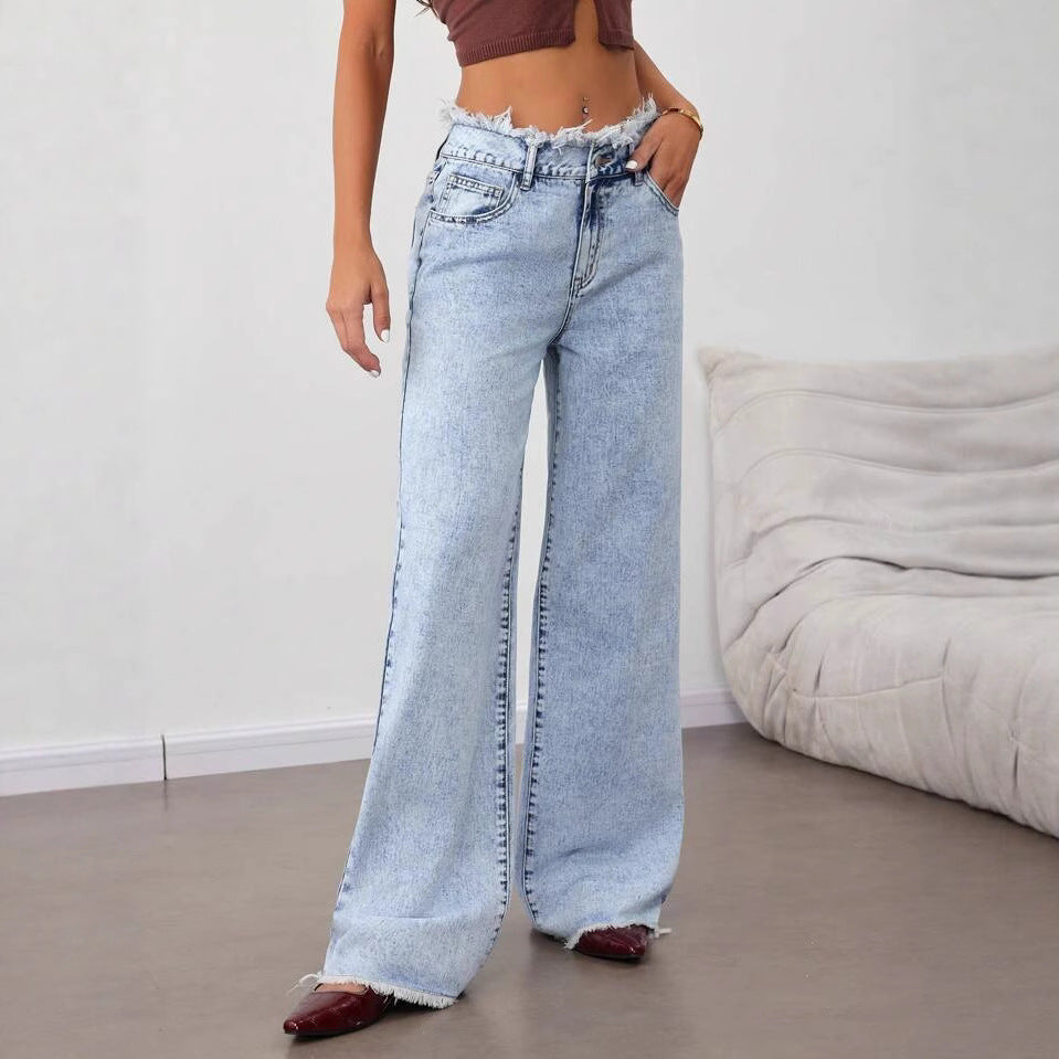 Graceful Women's High Quality Denim Straight Women's Jeans