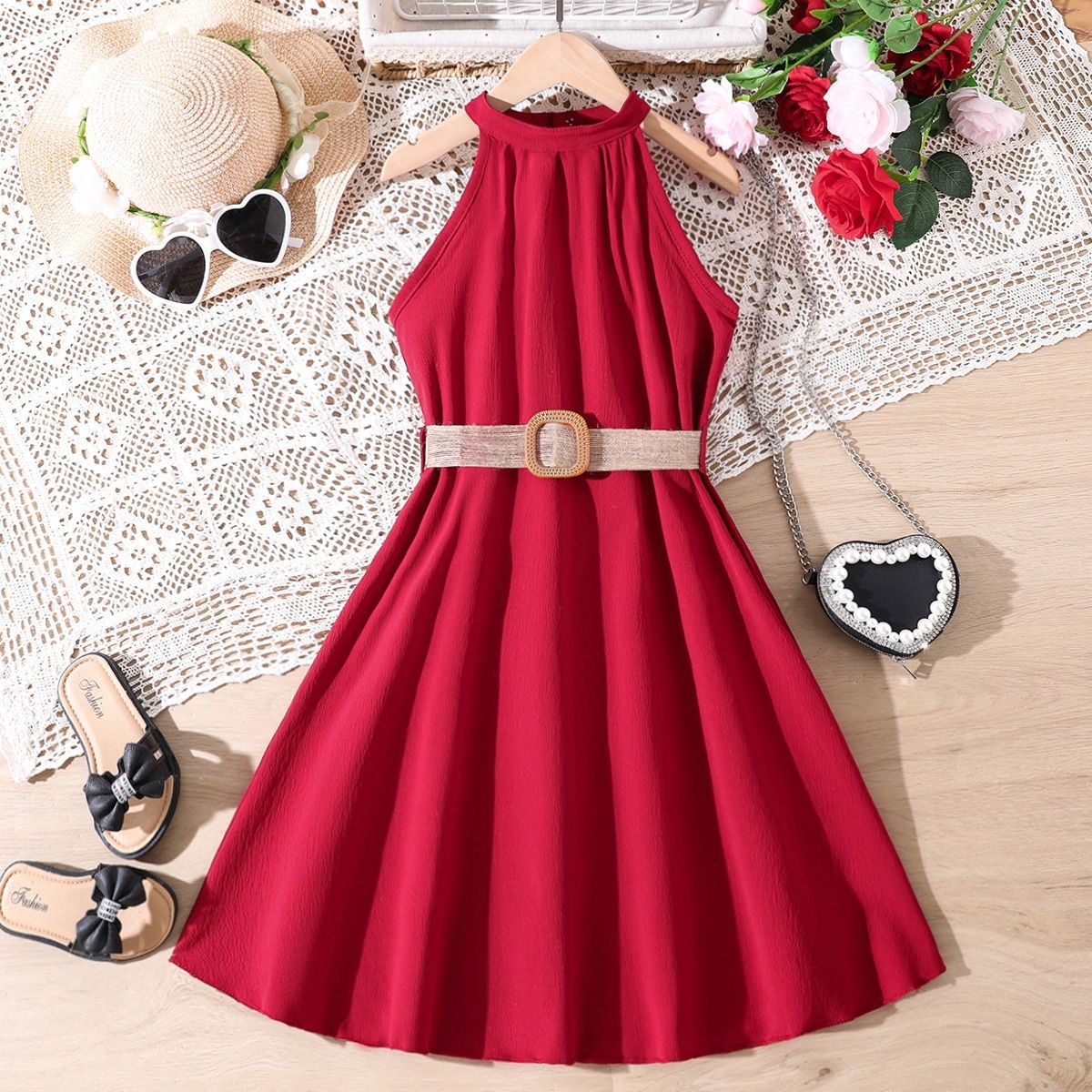 Children's Halter Sleeveless Princess Summer A- Line Children's Dress
