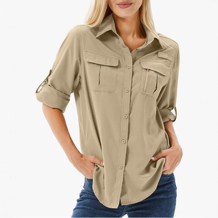 Women's Stretch Shirt Breathable Outdoor Thin Blouse