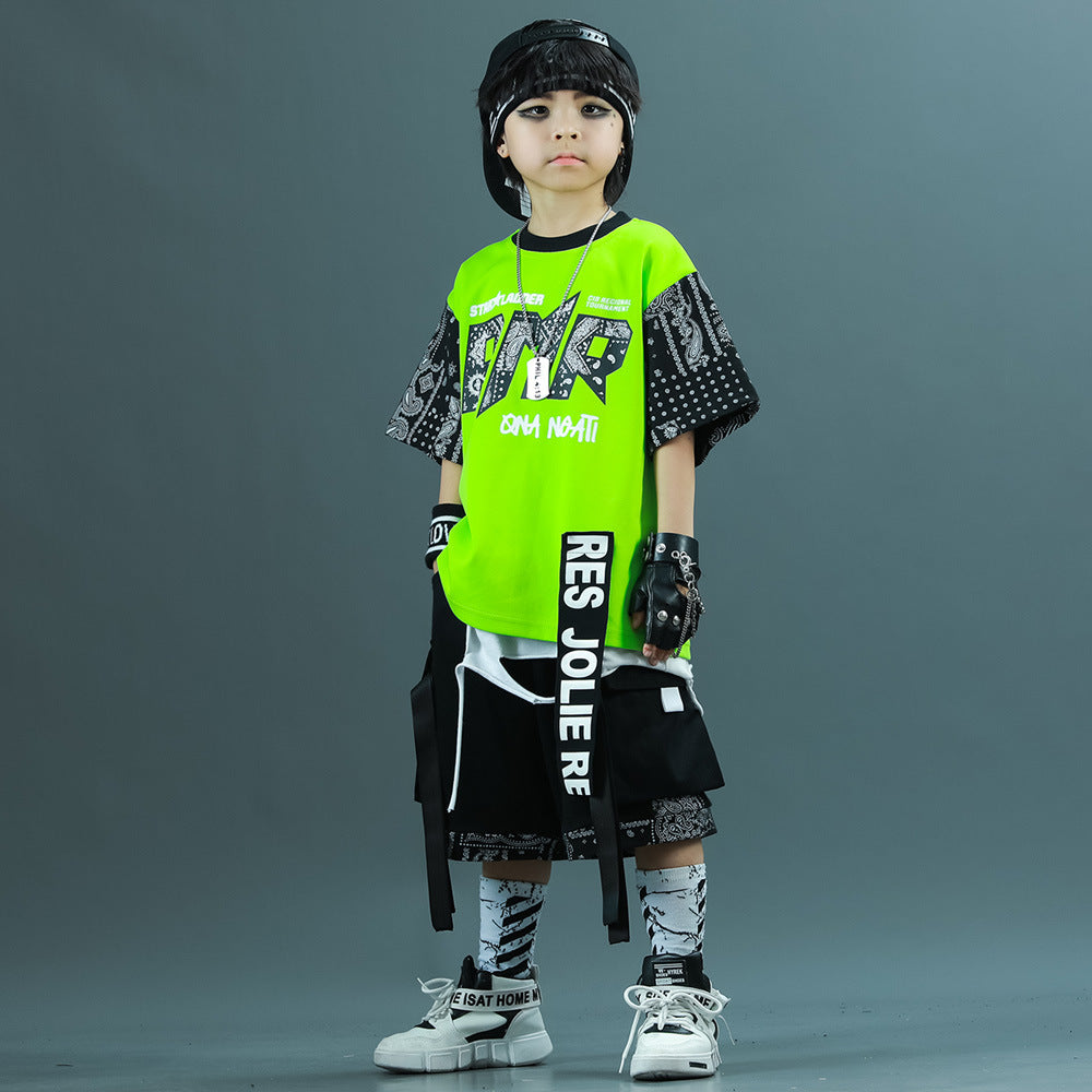 Children's Cashew Summer Sports Hip Hop Costume Children's Suit