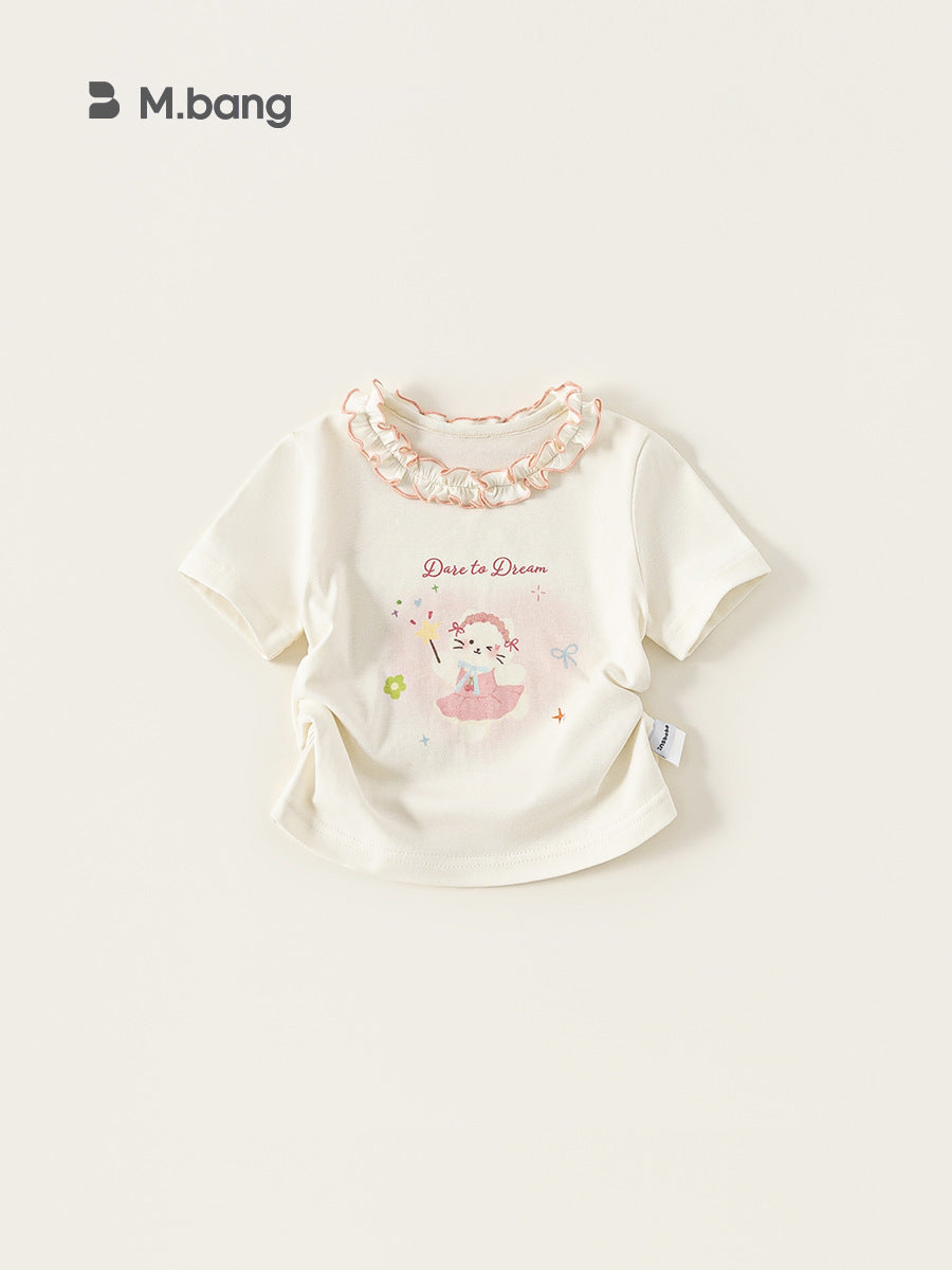 Children's Clothing Short-sleeved Summer Floral Round Neck Tops Children's T-shirt