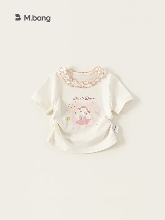 Children's Clothing Short-sleeved Summer Floral Round Neck Tops Children's T-shirt