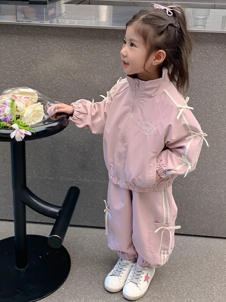 Shell Jacket Overcoat Pants Sports Two-piece Children's Suit