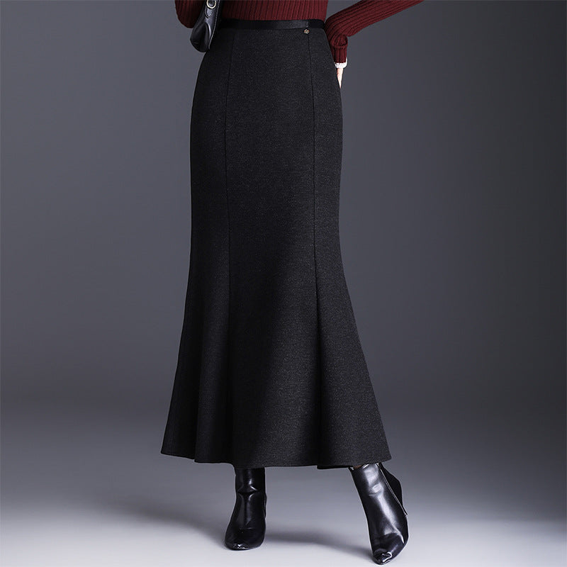 Long Commute Elegant Fashion Hip Fishtail High Waist Skirt