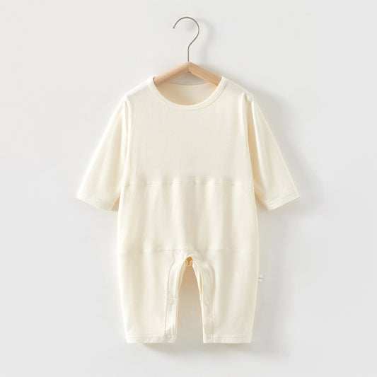 For Babies Double Layer Bellyband Jumpsuit Summer Romper Fiber Boneless Jumpsuit, Climbing Suit