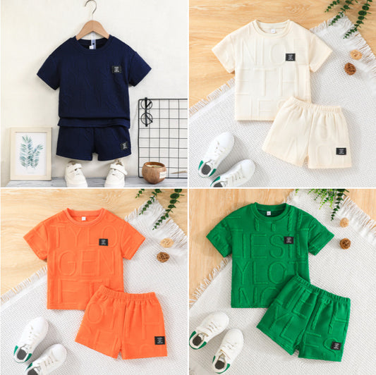 Summer Fashion Casual Set Letter Pattern Children's Suit