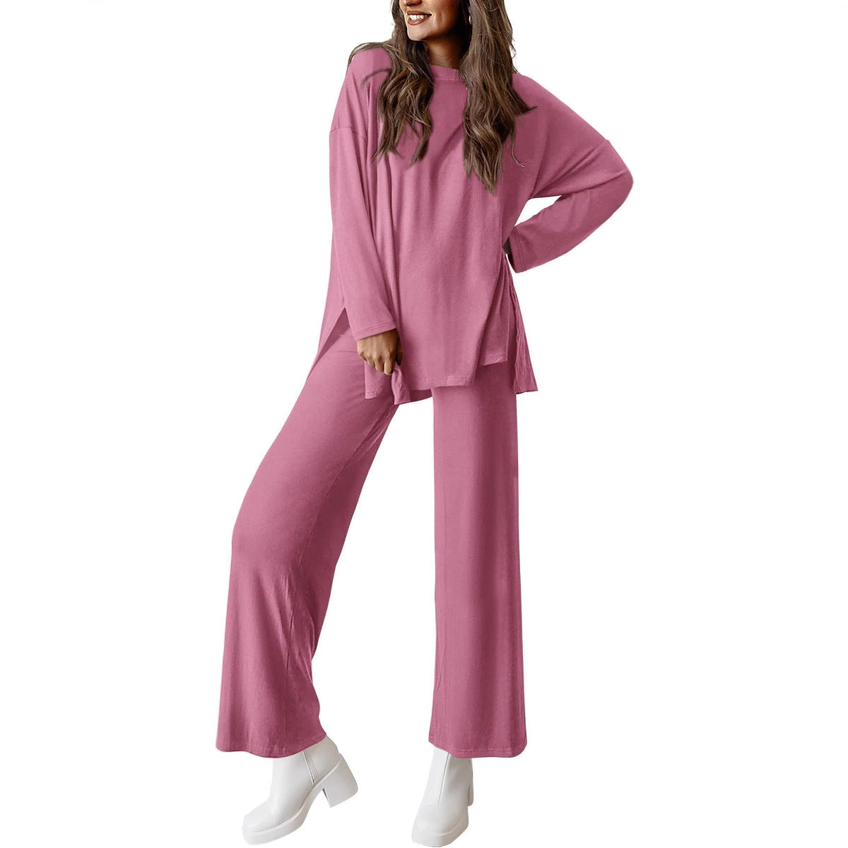 Women's Fresh Sweet Knitted Solid Color For Fashion Casual Suit