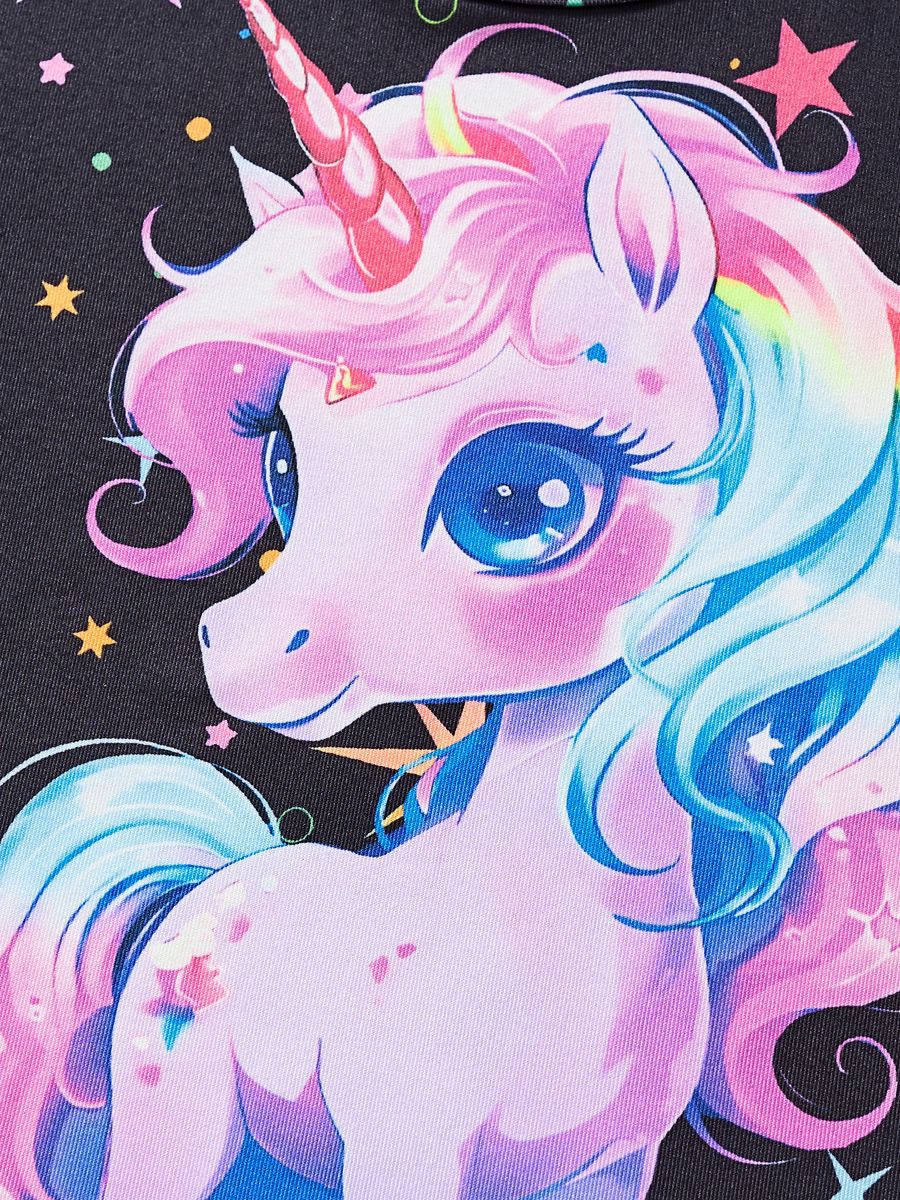 Children's Summer Short-sleeved Trousers Cartoon Unicorn Two-piece Children's Suit