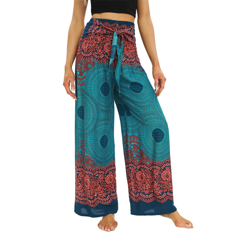 Classic Bohemian Loose Rayon Culottes Summer Casual Pants