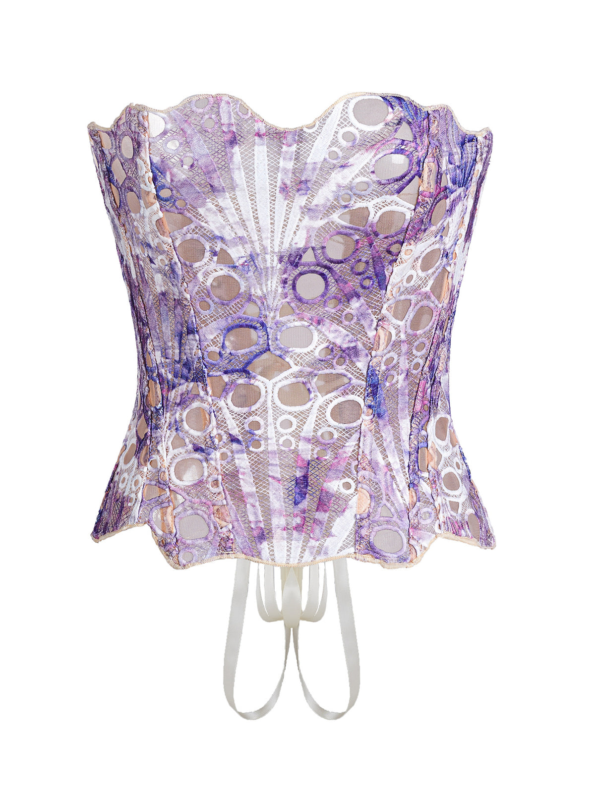 Women's Breathable Hollow Irregular Lace Tight Chest Tops