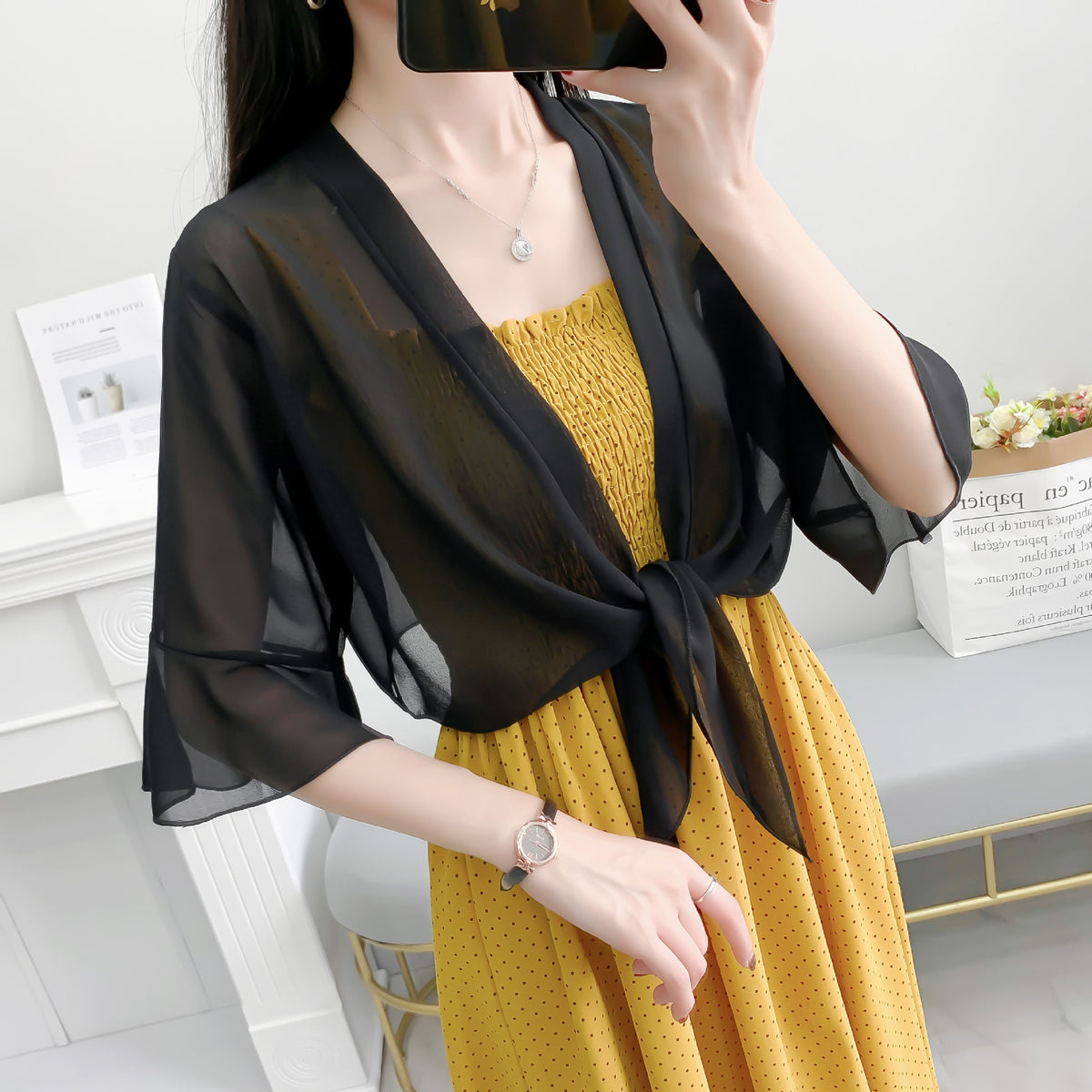Women's Style Sun Protection Fashion Wear Black Clothing