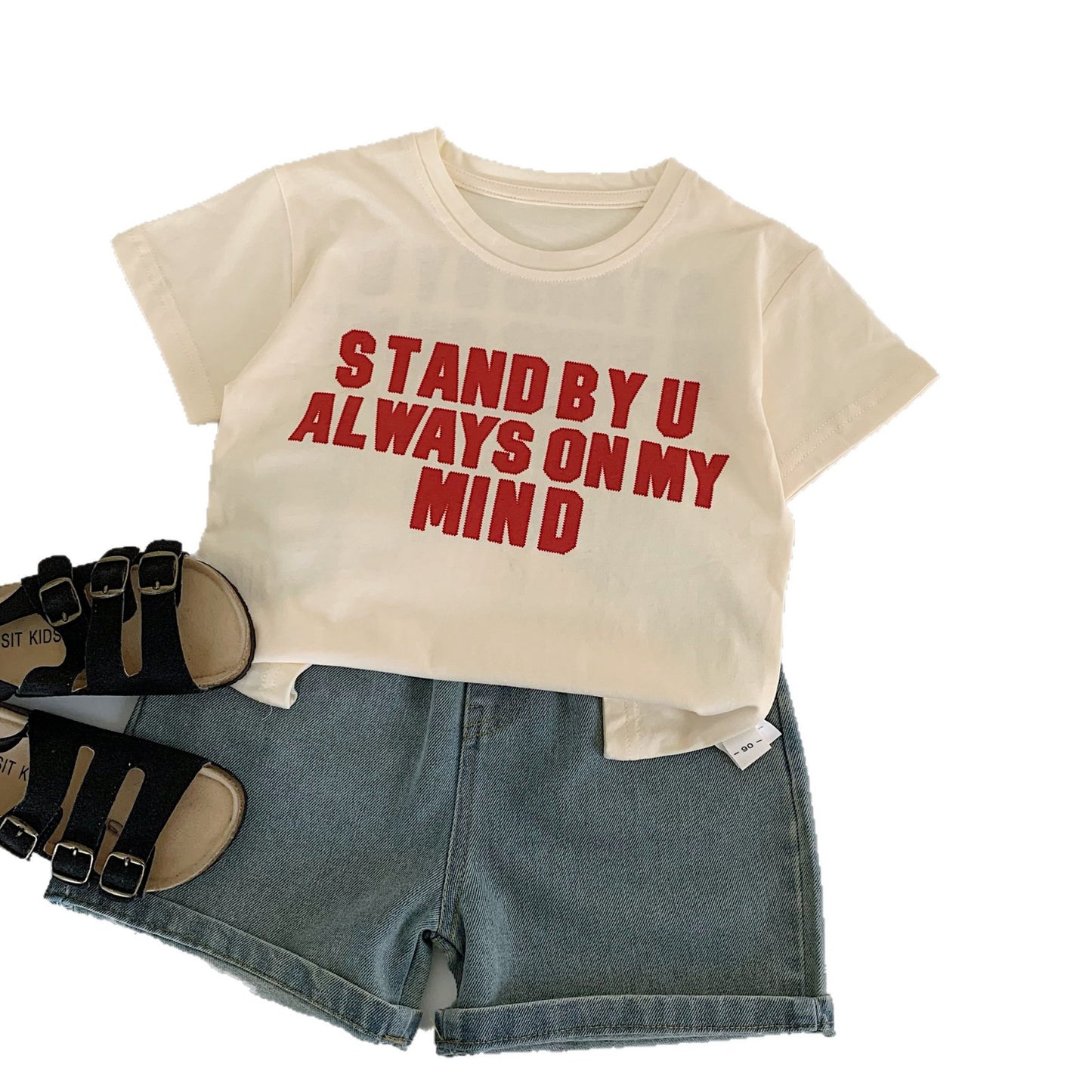 Children's Denim Shorts Summer Boys Solid Color Loose Bermuda Boy Children's Pants