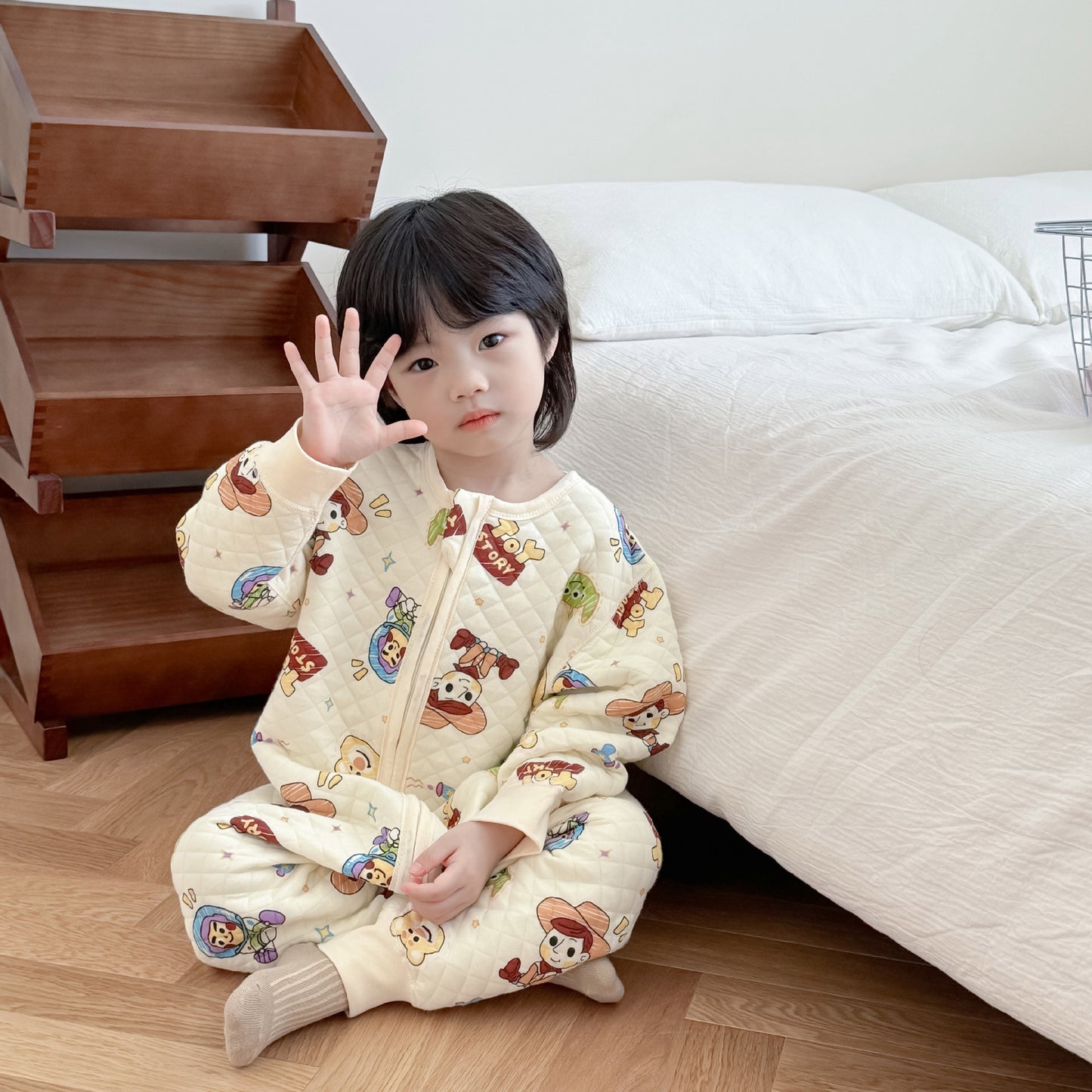 Seamless Warm Sleeping Bag Infant One-piece Jumpsuit, Climbing Suit