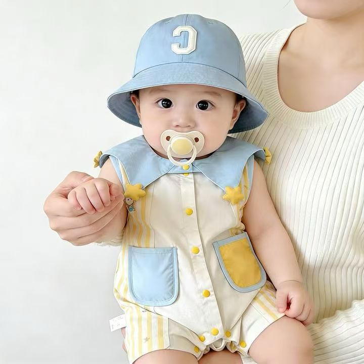 Children's Jumpsuit With Bib Sleeveless Cartoon Romper Jumpsuit, Climbing Suit