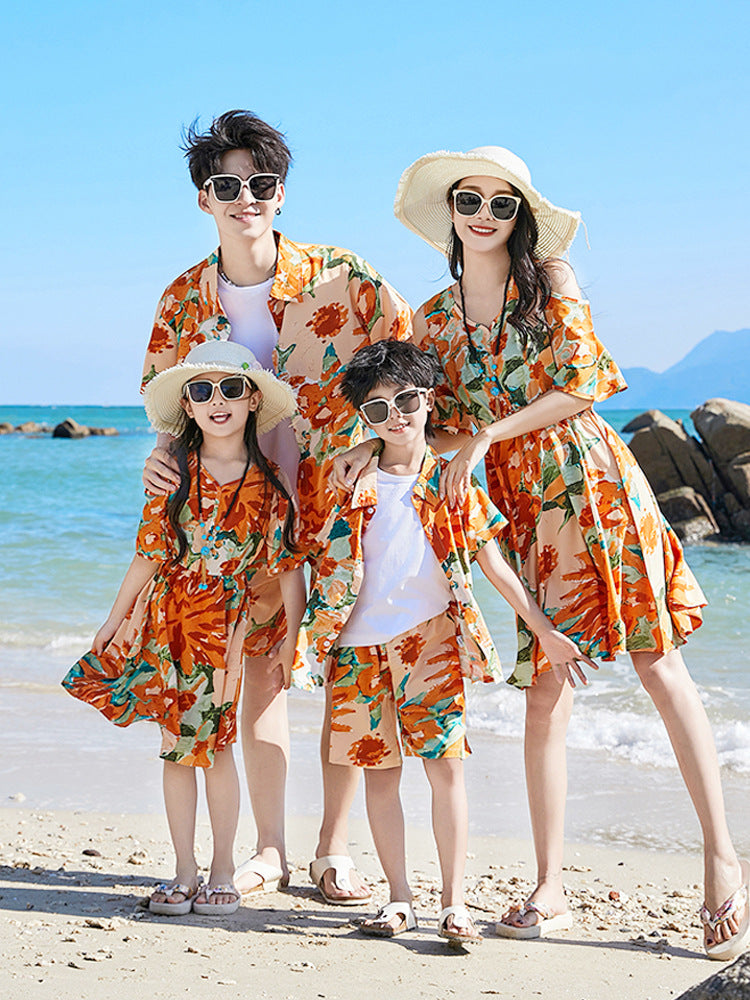 Clothes For The Whole Beach Shirt Parent-child Outfit