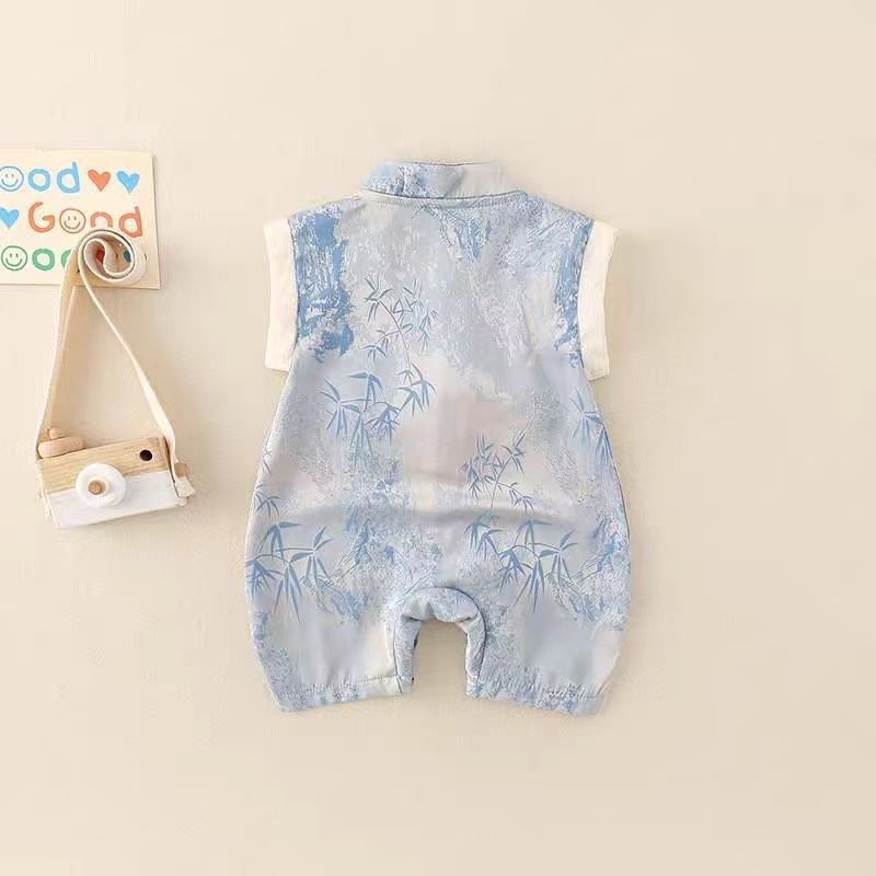 Year Full Moon Sleeveless Clothes Romper Thin National Style Jumpsuits Jumpsuit, Climbing Suit