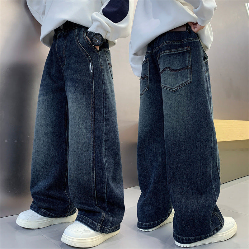 Children's Jeans Trousers Spring Korean Style Loose Children's Pants