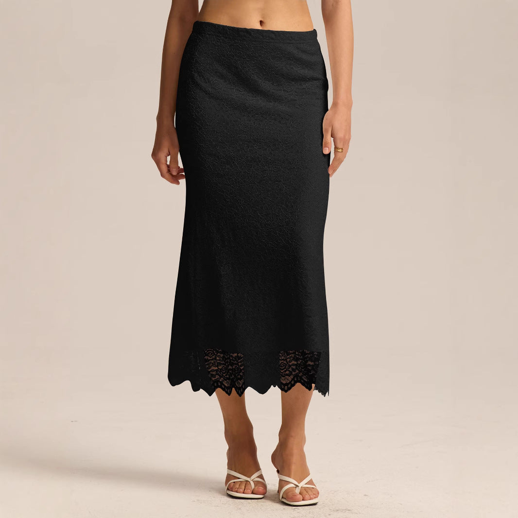 Women's Lace High Waist One-step Sexy Slim Skirt