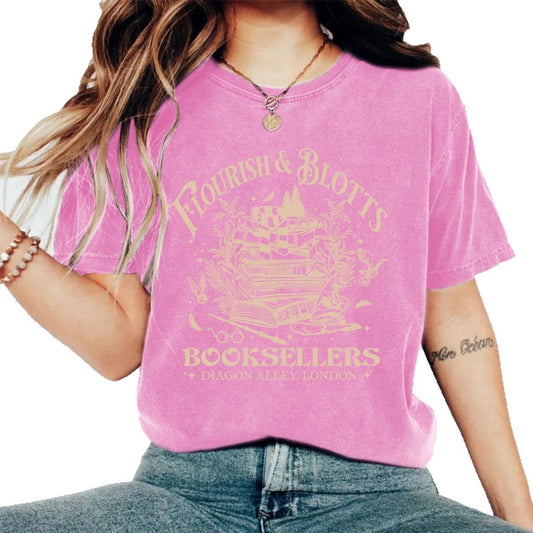 Women's Cotton Washed Round Neck Loose Sleeves Women's T-shirt