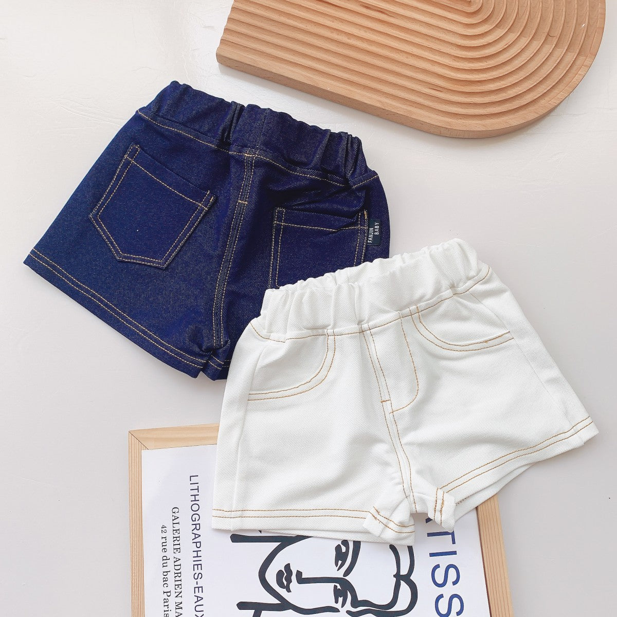 Denim Shorts Summer Clothes Born Knitted Little Children's Pants