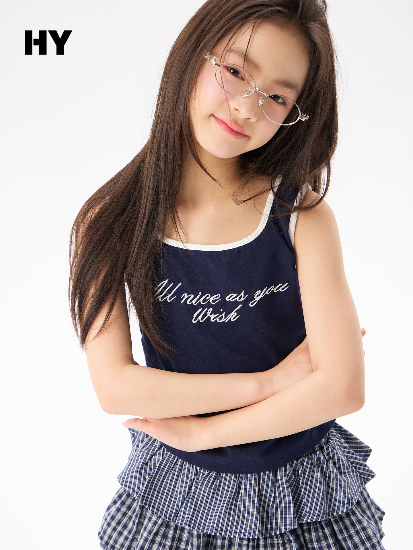 Children's Preppy Style Camisole Thin Sleeveless Bottoming Shirt Middle School Children's T-shirt