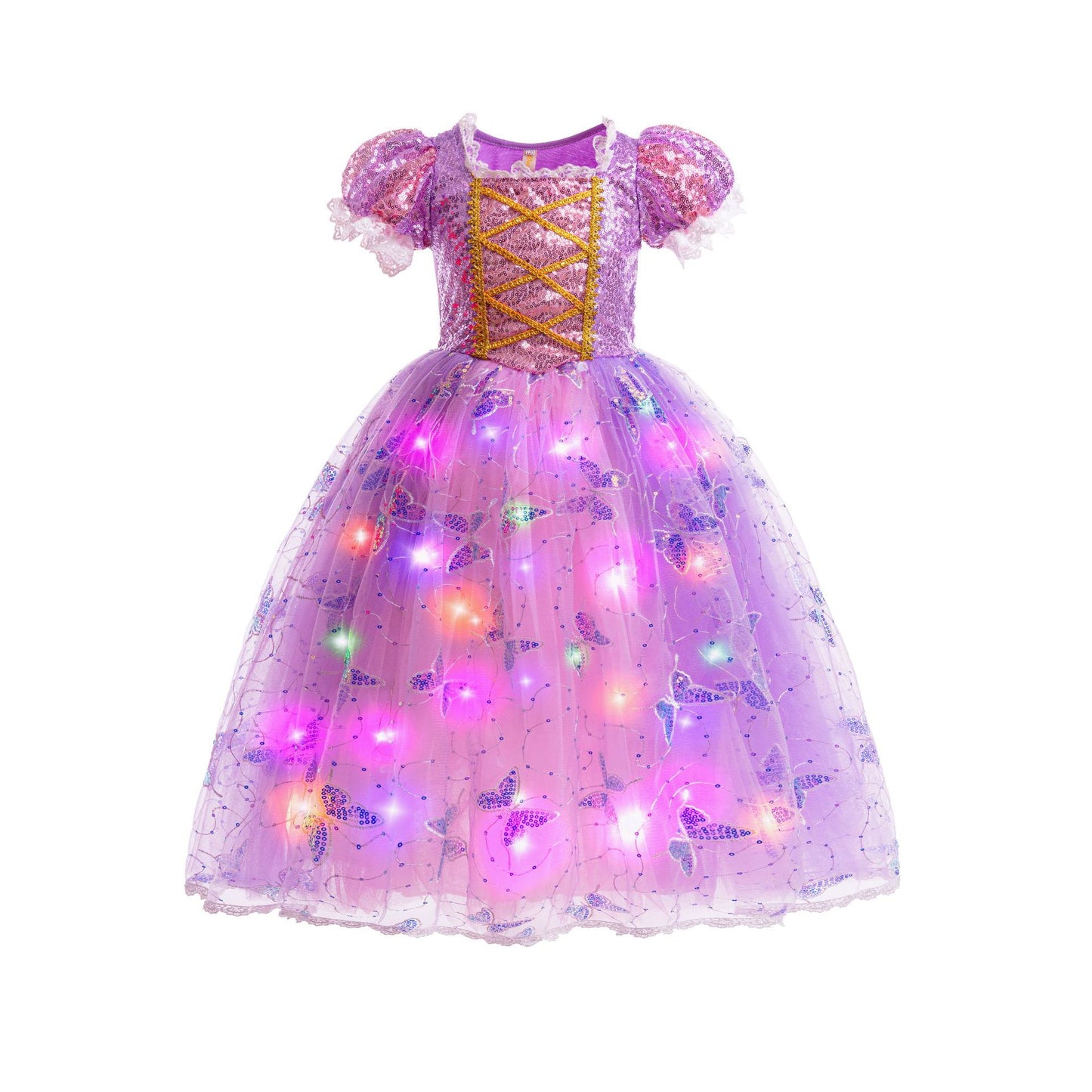 Long Hair Princess Luminous Halloween Replaceable Customer Children's Dress