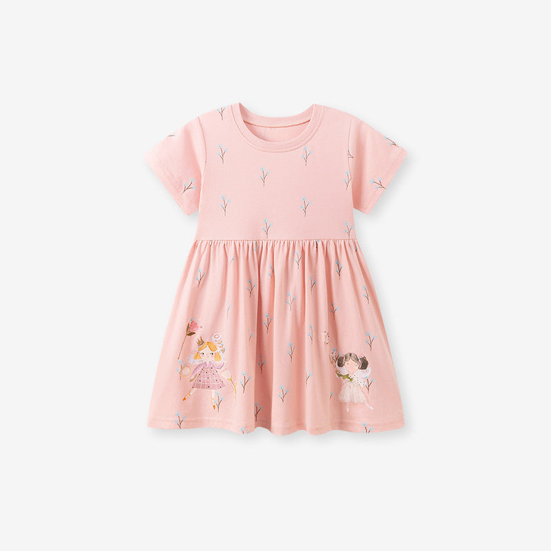 Summer Shirt Cute Cartoon Western Style Children's Dress