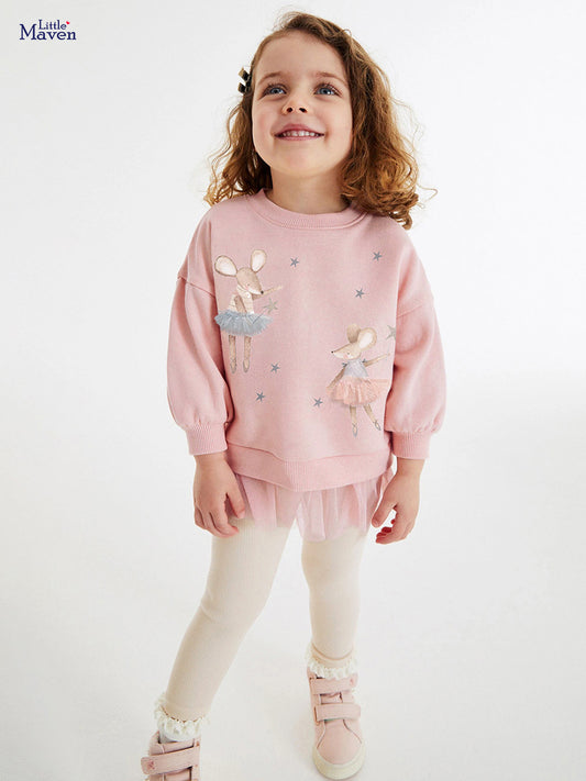 Children's Autumn Long-sleeved Mesh Cute Cartoon Children's Suit