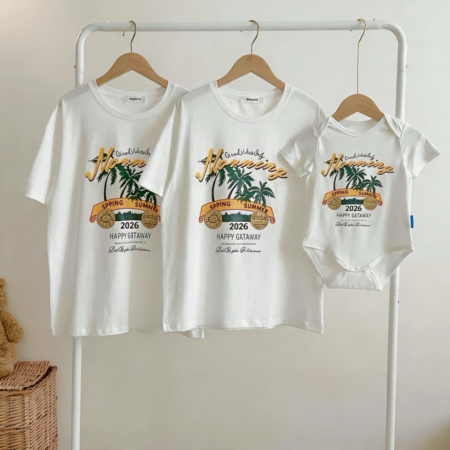 Different Family Three Pack T-shirt Summer Printed Parent-child Outfit