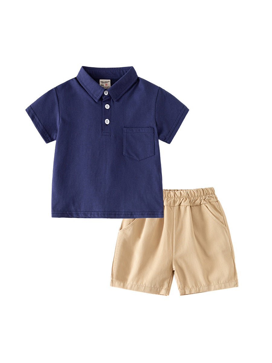 Children's Summer Short Sleeve Shorts Two-piece Clothing Children's Suit
